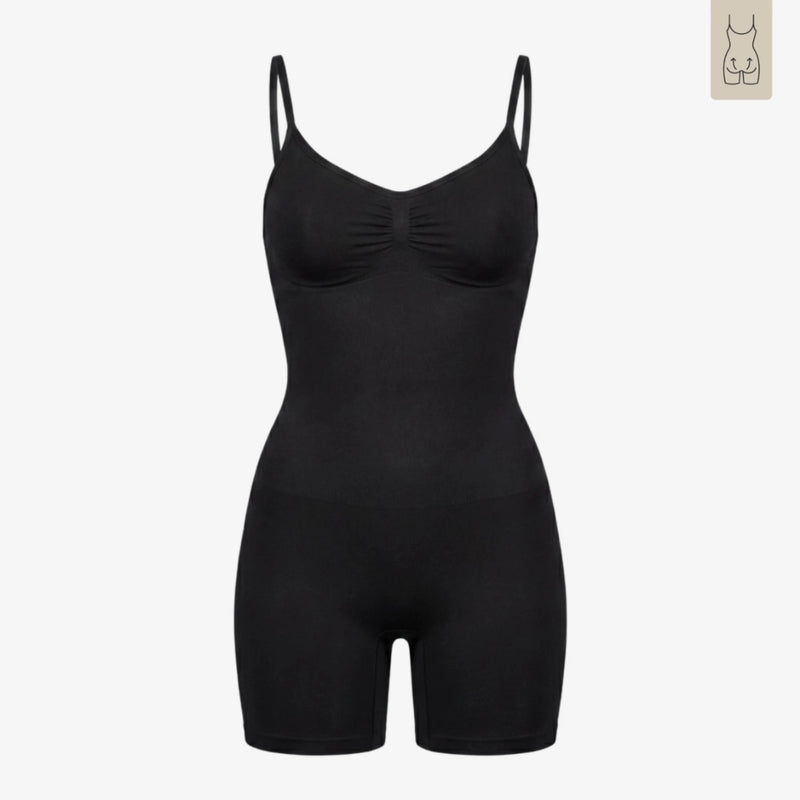 Body modelujący z push-up na pośladki | Czarny