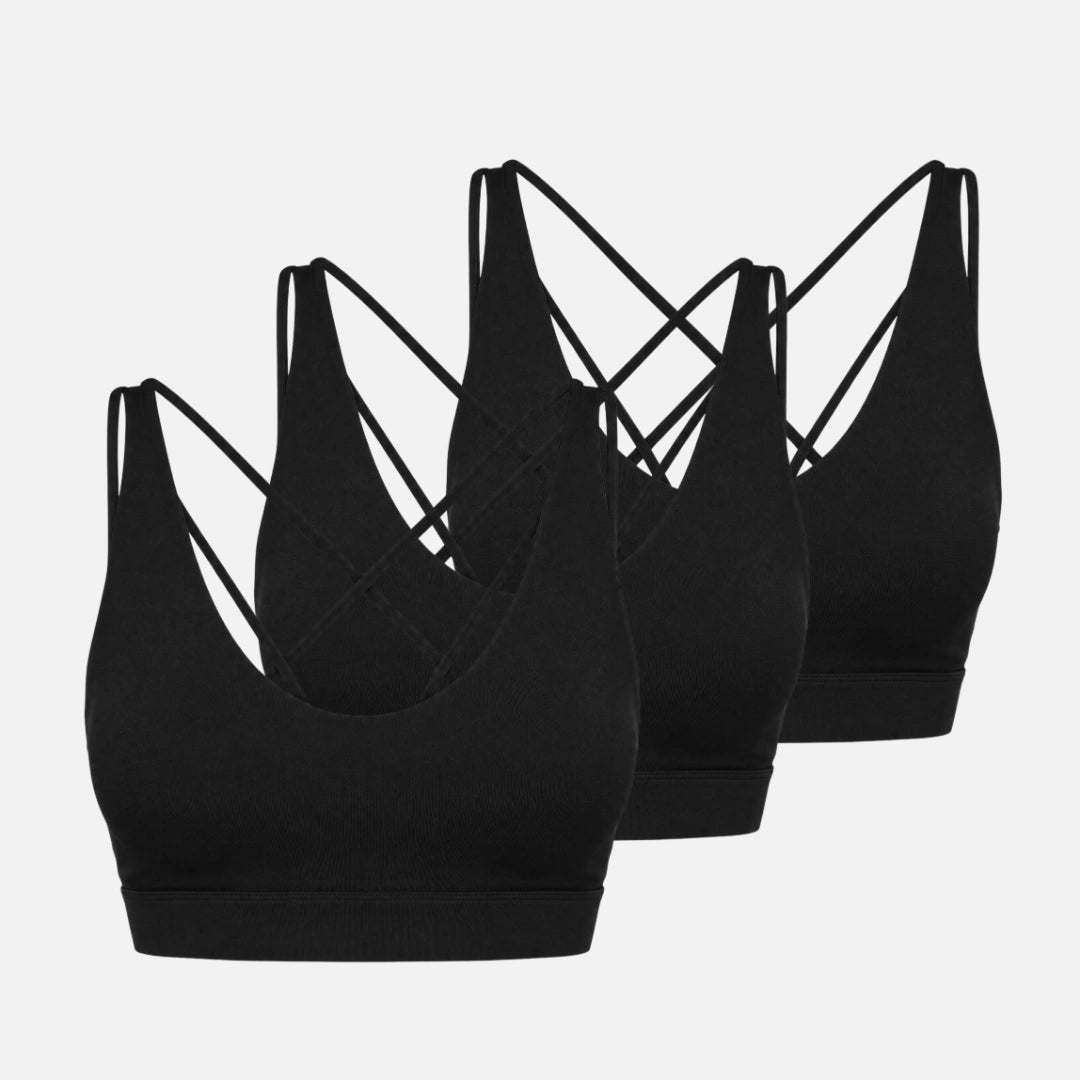 {"alt": "Premium Sport-BH Multi-Strap - Oberteile - Schwarz", "quantity":"3"}