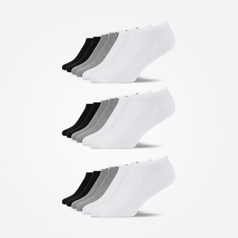{"alt": "Chaussettes Sneaker - Chaussettes - Mix (Noir/Blanc/Gris)", "quantity":"3"}