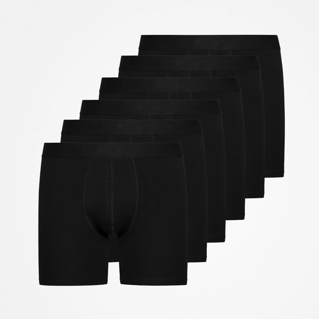 Lange Boxershorts ohne Logo - Unterhosen - Schwarz