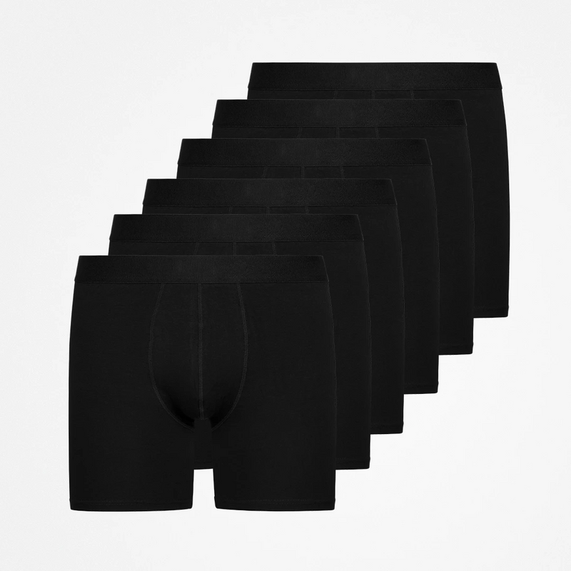 Lange Boxershorts ohne Logo - Unterhosen - Schwarz