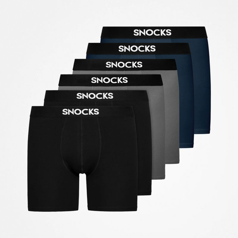 {"alt": "Lange Boxershorts - Unterhosen - Mix (Schwarz/Grau/Dunkelblau)", "quantity":"1"}