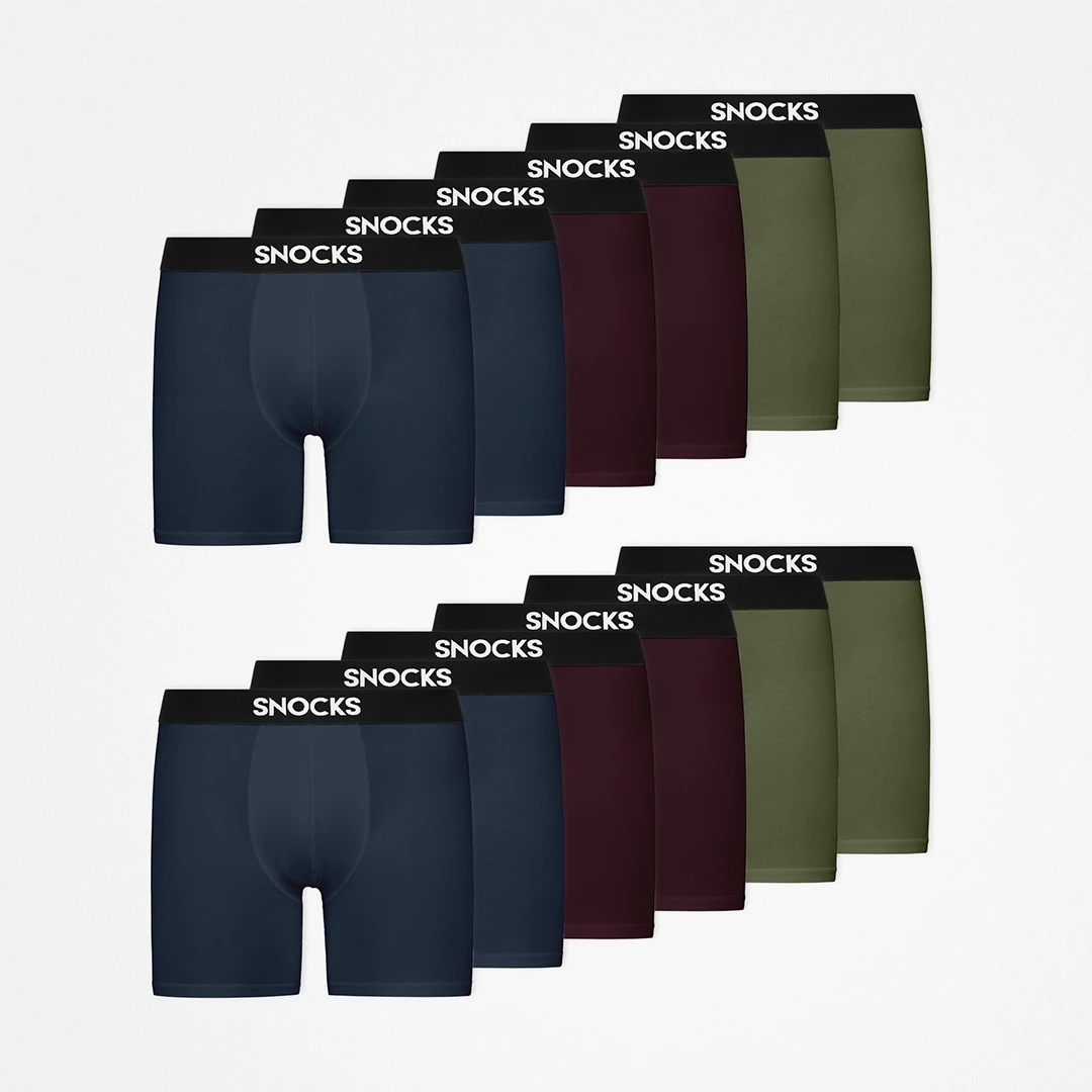 {"alt": "Lange Boxershorts - Unterhosen - Mix (Rot/Olive/Blau)", "quantity":"2"}