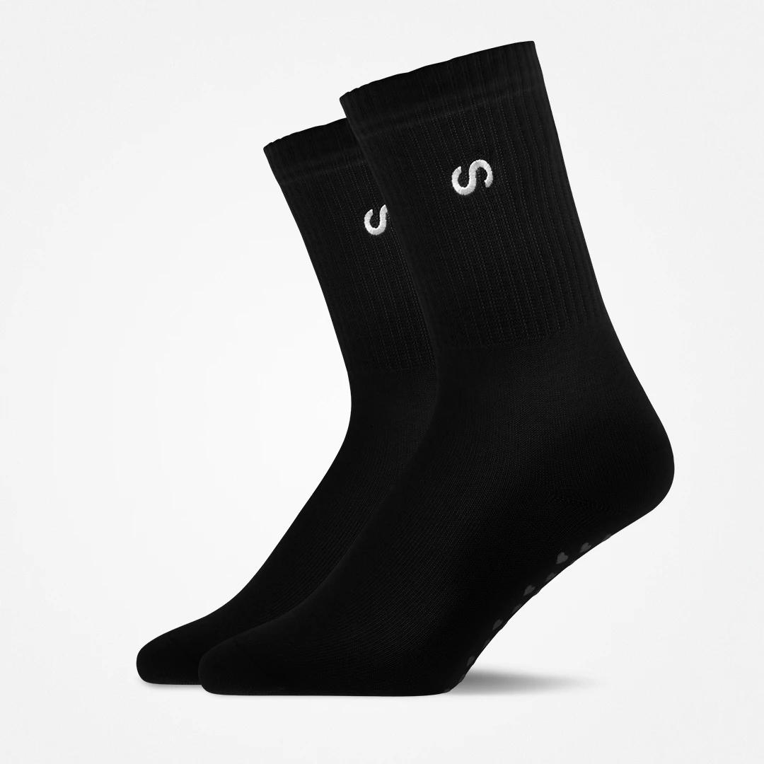 Pilates Socken - Socken - Schwarz (Logo)