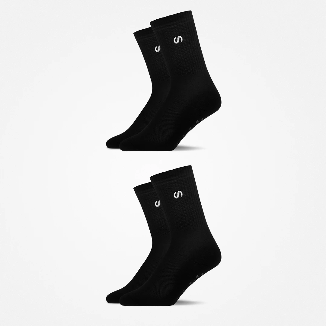 {"alt": "Pilates sokken - sokken - zwart (logo)", "quantity":"2"}
