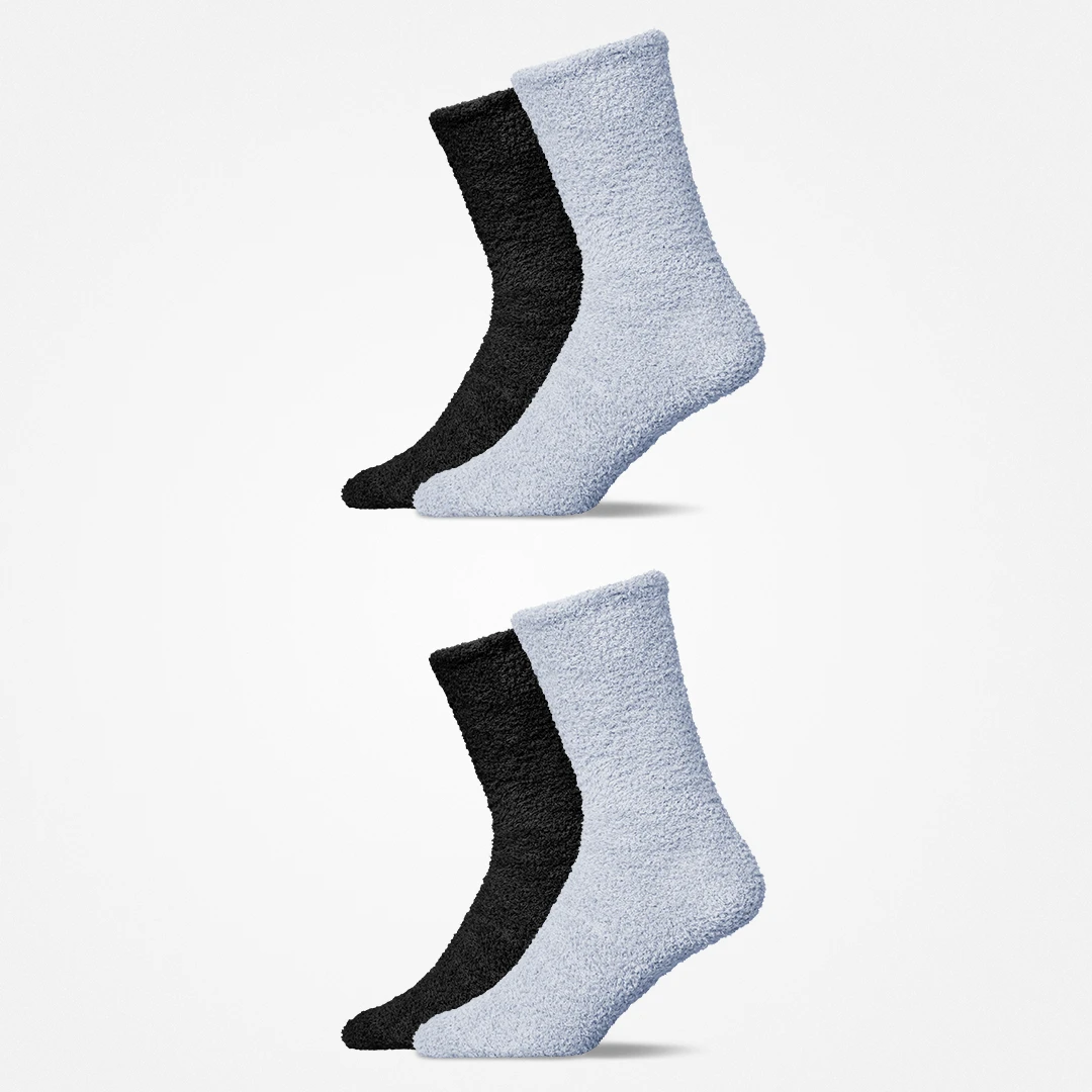 {"alt": "Kuschelsocken - Socken - Mix (Schwarz/Blaugrau)", "quantity":"2"}