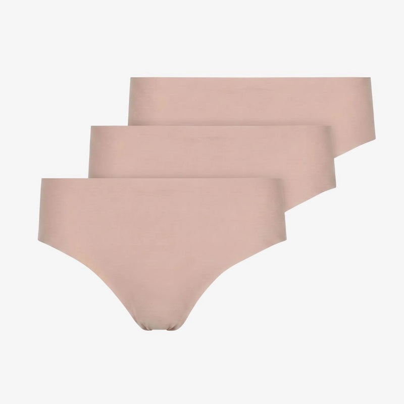 Microfiber High Waist Seamless Tanga - Unterhosen - Beige