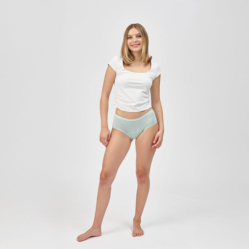 SNOCKS x femtis Teen Period Panty - LENE Hipster - Salbei