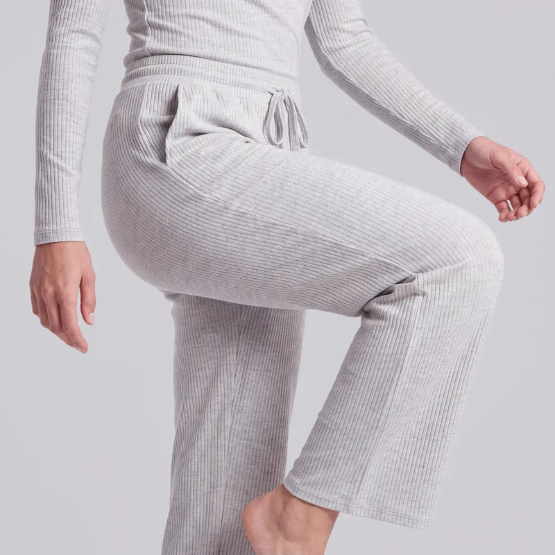 Loungehose Damen Rippstruktur - Hosen -