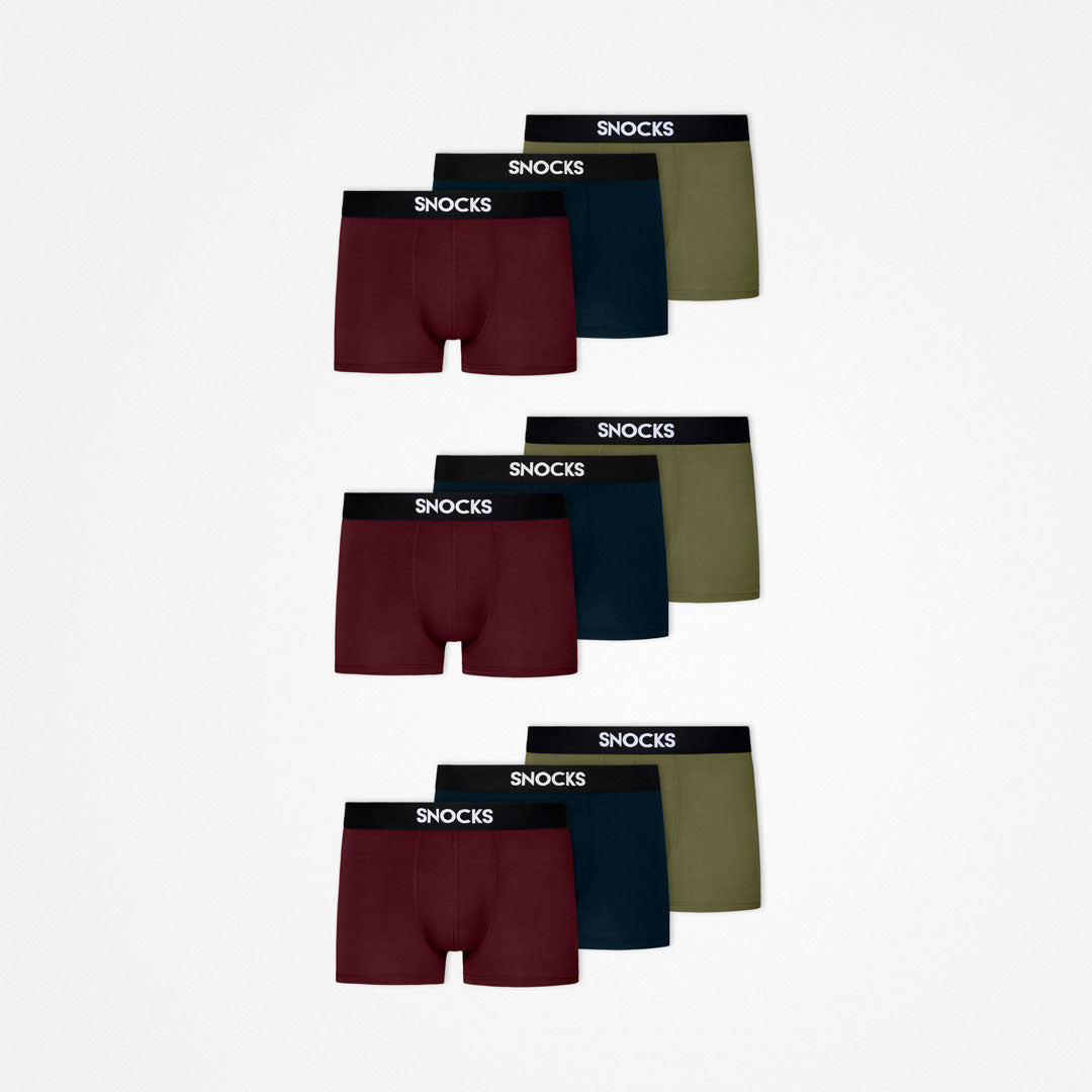 {"alt": "Boxer Premium - Mutande - Mix (Rosso/Oliva/Blu)", "quantity":"3"}