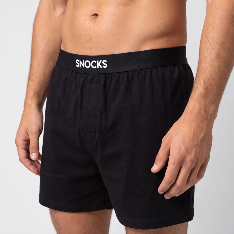 Schlafanzug Set Herren kurz | Schwarz