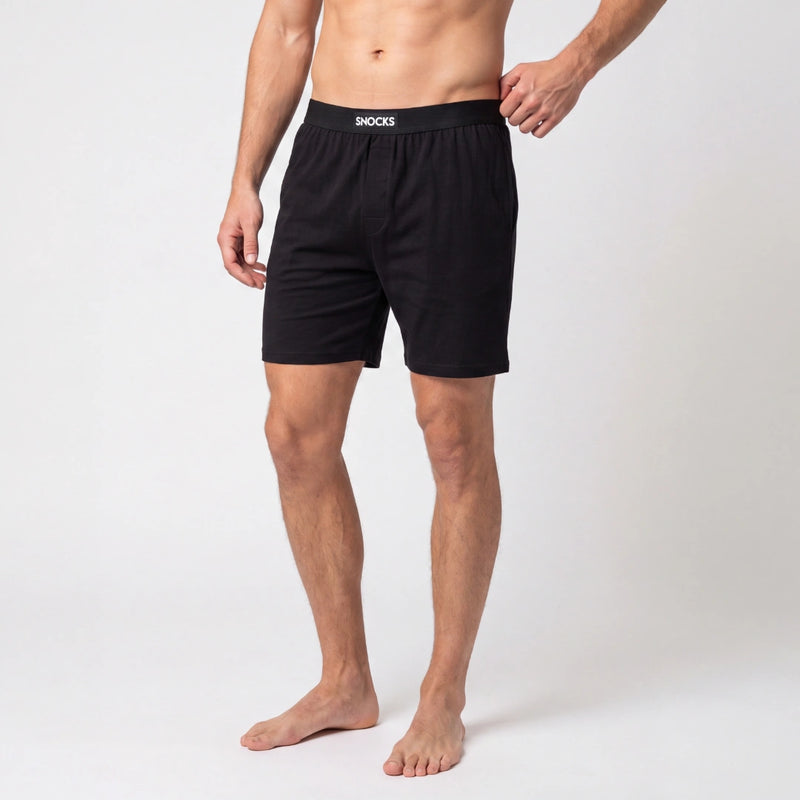 Schlafanzug Set Herren kurz | Schwarz
