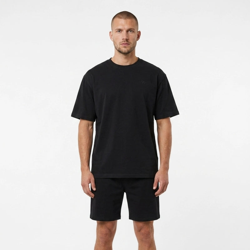 Schlafanzug Set Herren kurz | Schwarz