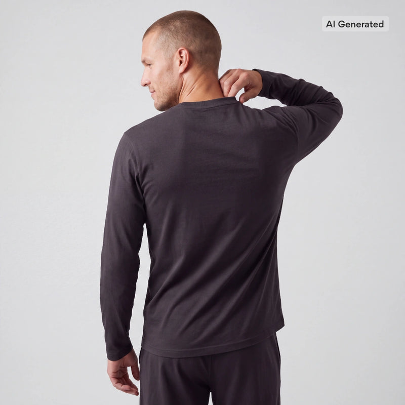 Schlafanzug Set Herren lang - Kleidung -