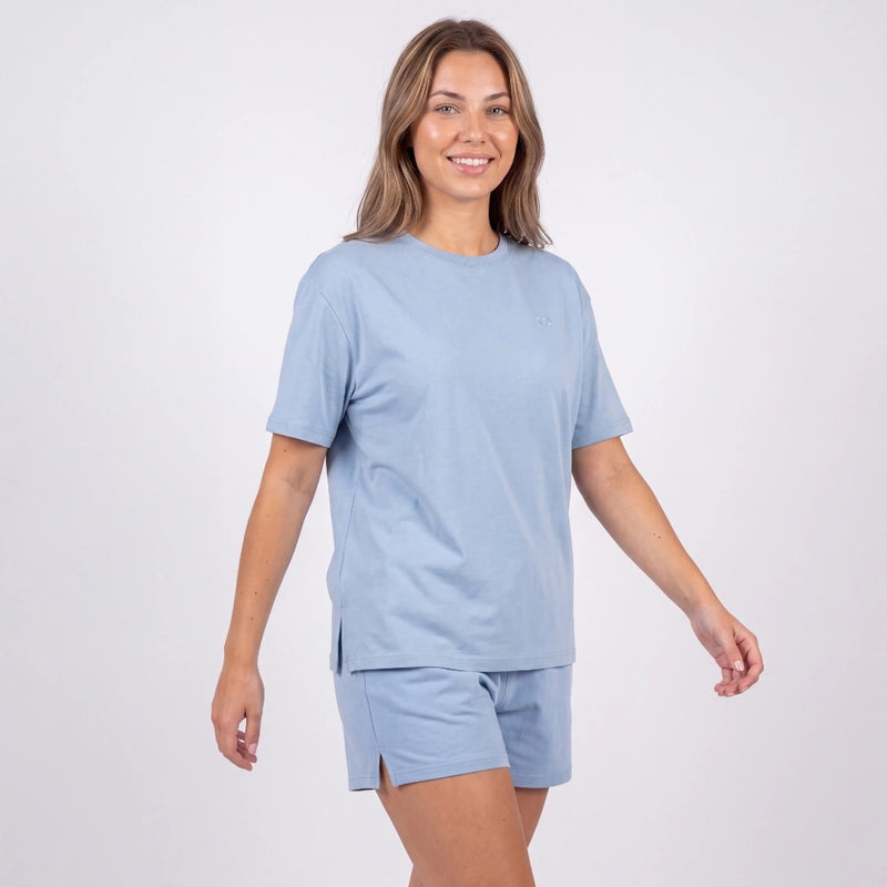 Schlafanzug Set Damen kurz - Kleidung -Hellblau