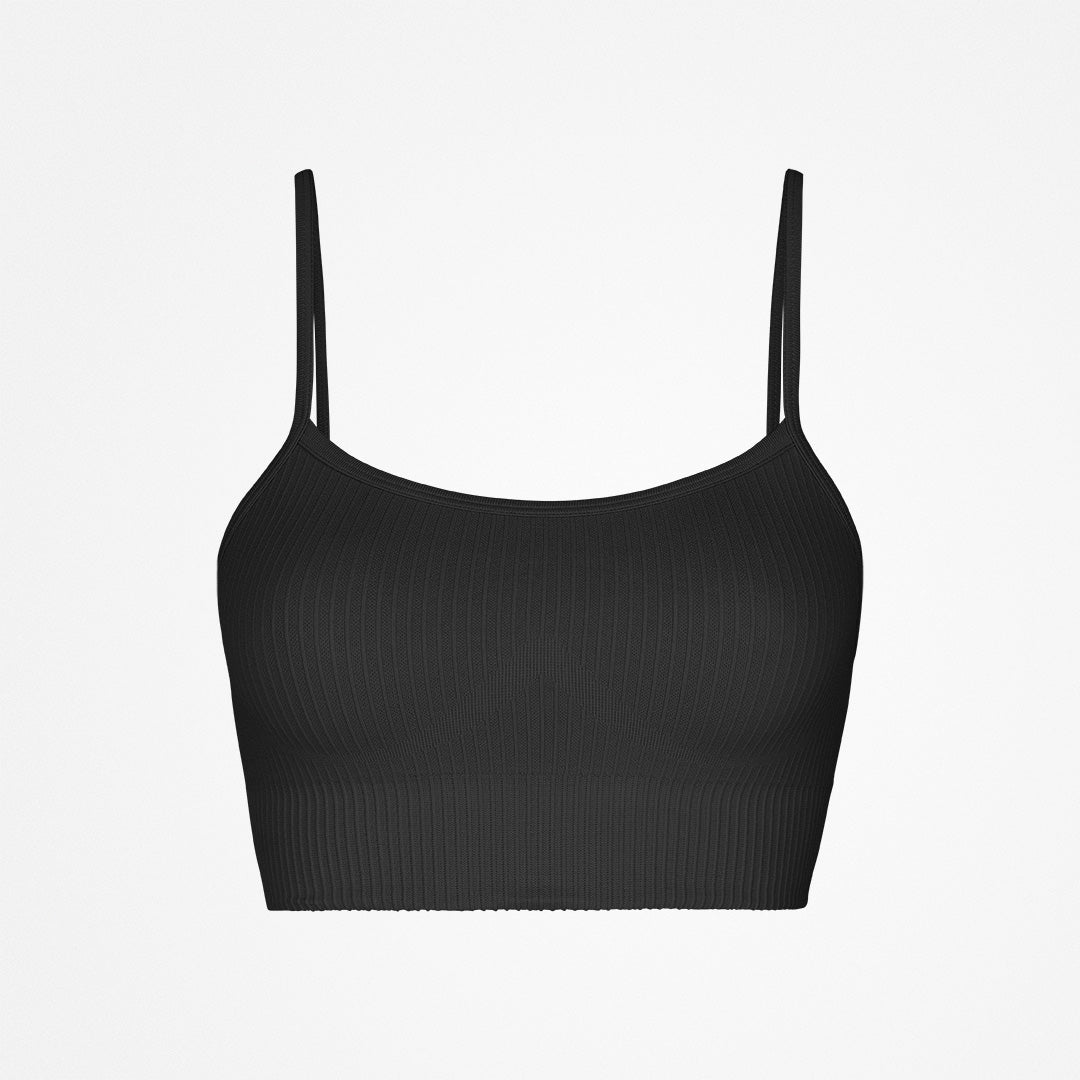 Gerippter Sport-BH - Oberteile - Schwarz