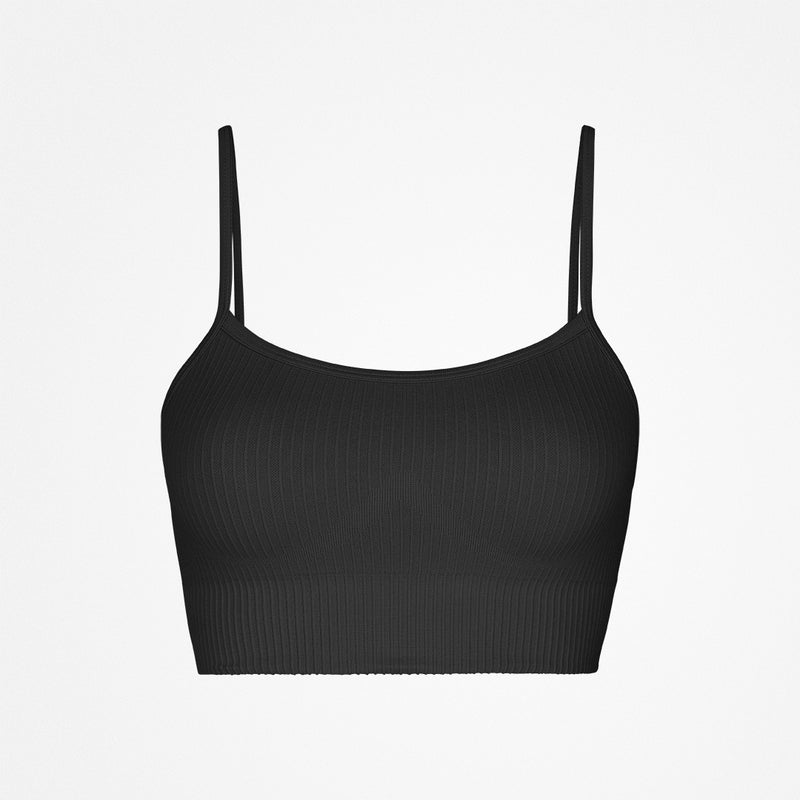 Gerippter Sport-BH - Oberteile - Schwarz