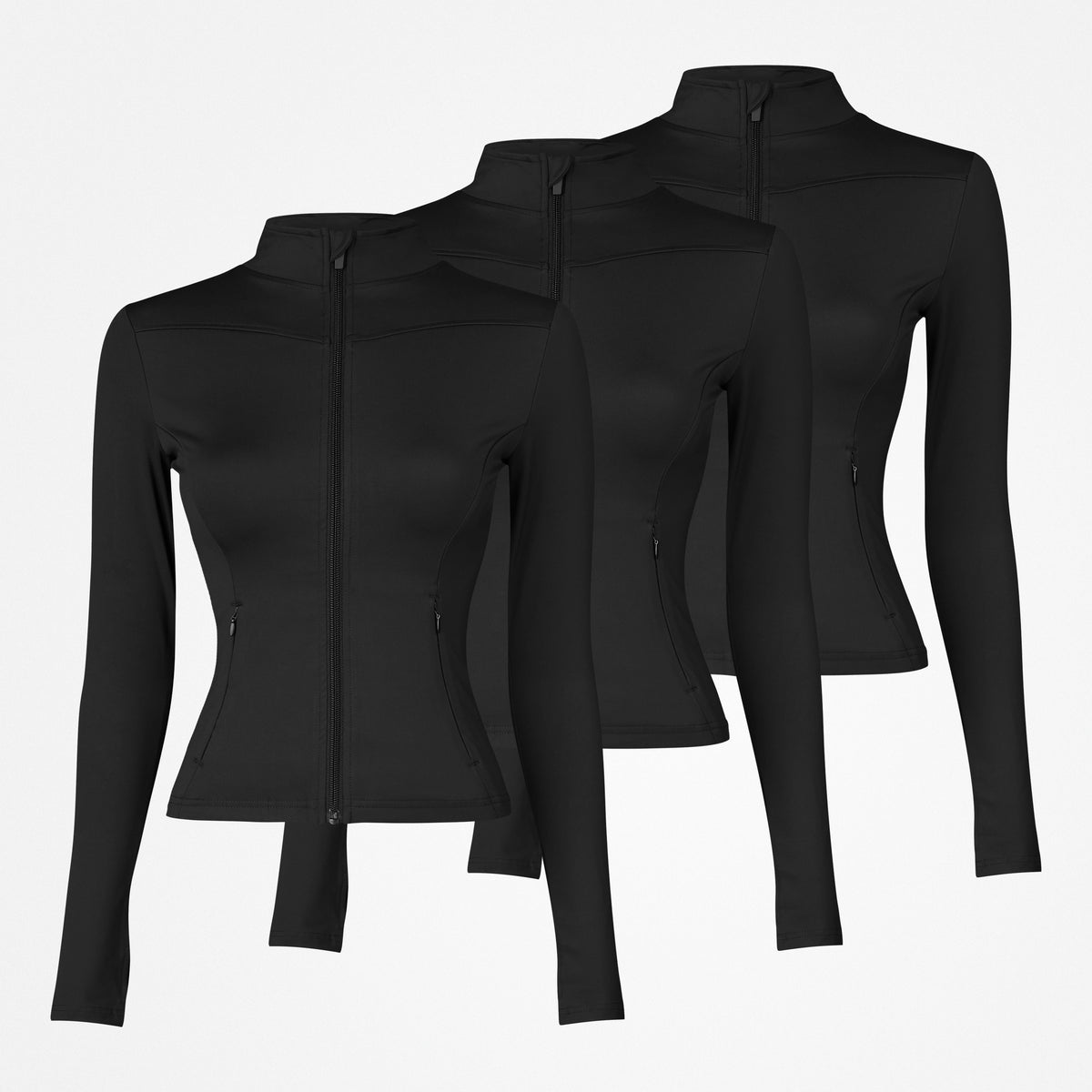 {"alt": "Veste de sport femme avec fermeture éclair - Vestes - Noir", "quantity":"3"}