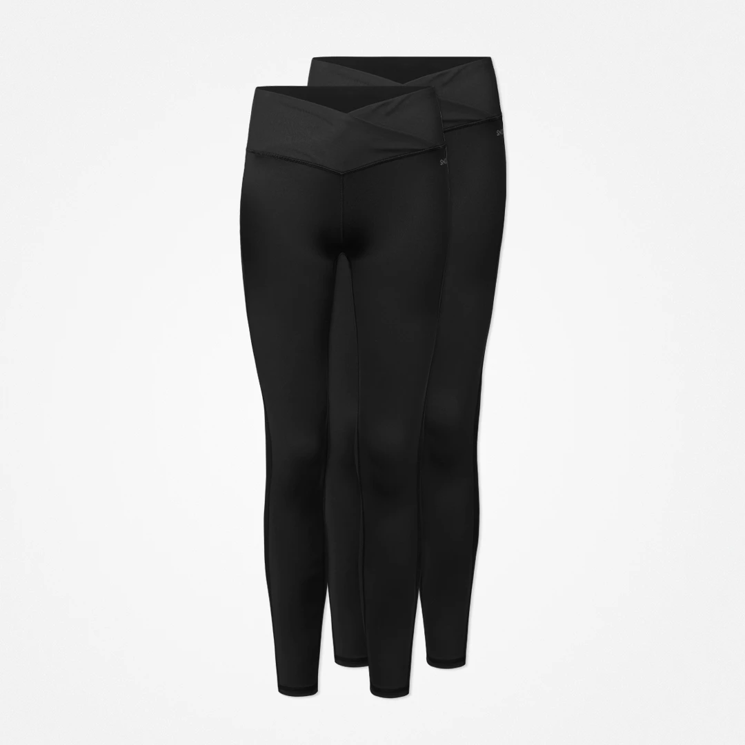 {"alt": "Leggings taille haute V Cross - Pantalons - Noir", "quantity":"2"}