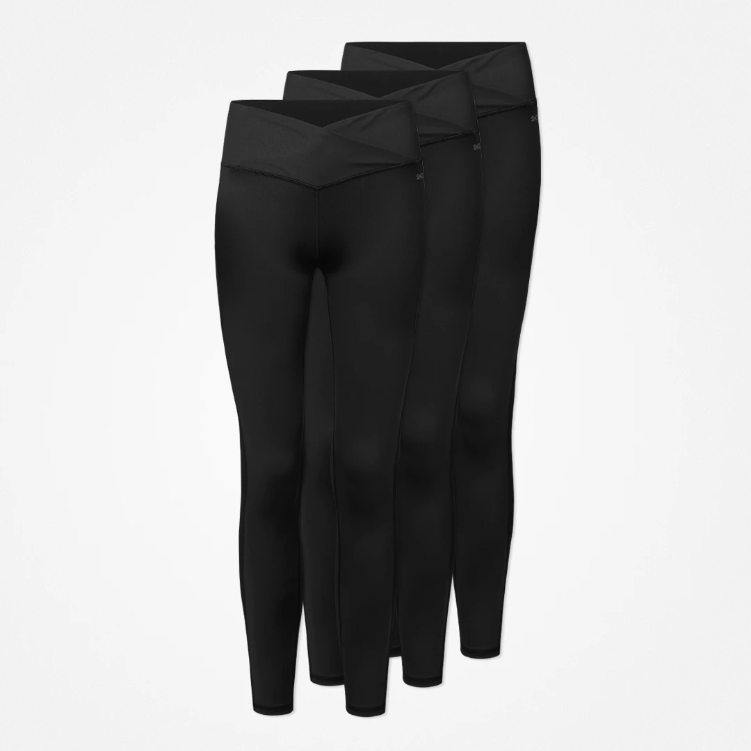 {"alt": "Leggings taille haute V Cross - Pantalons - Noir", "quantity":"3"}