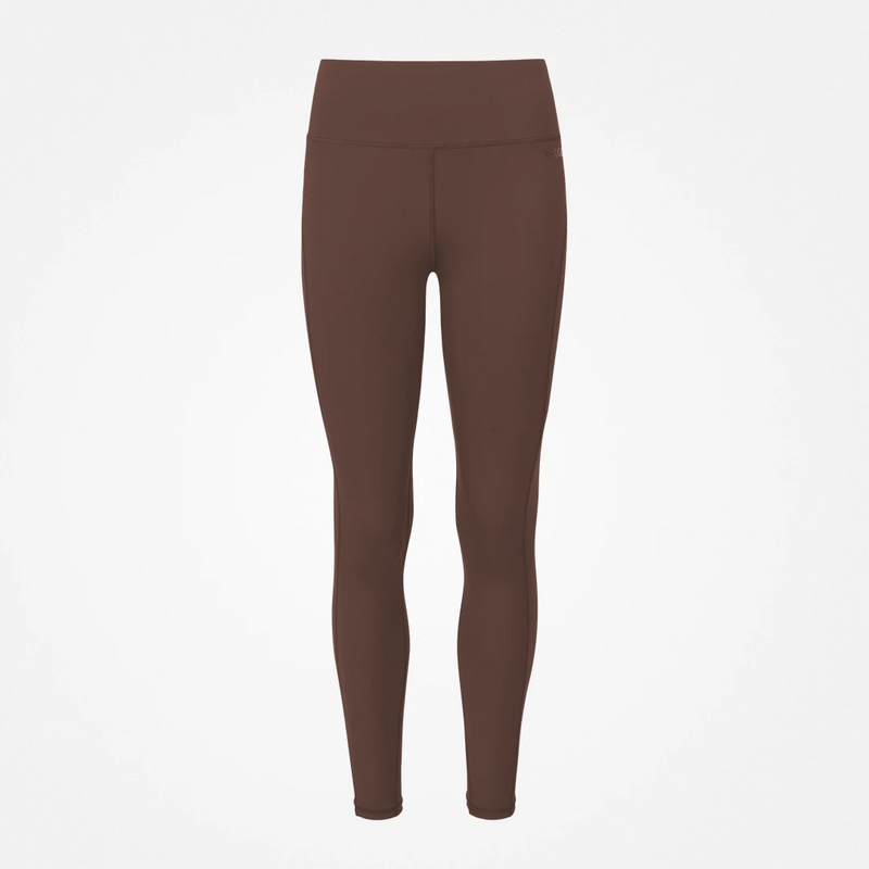 Legginsy termiczne damskie - spodnie - czekoladowy brąz