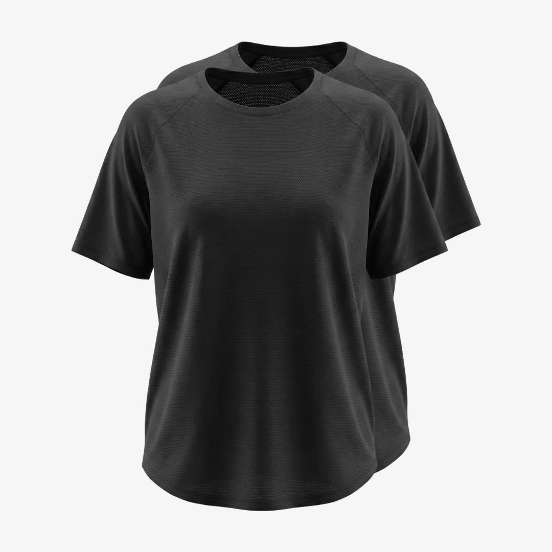 {"alt": "Sport Shirt Mesh Damen - Oberteile - Schwarz", "quantity":"2"}