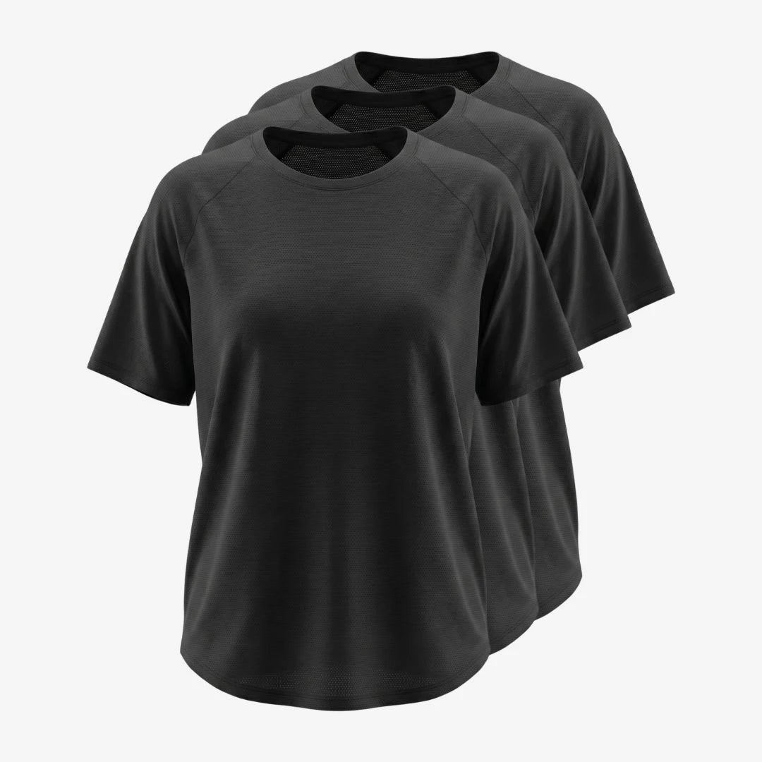 {"alt": "Sport Shirt Mesh Damen - Oberteile - Schwarz", "quantity":"3"}