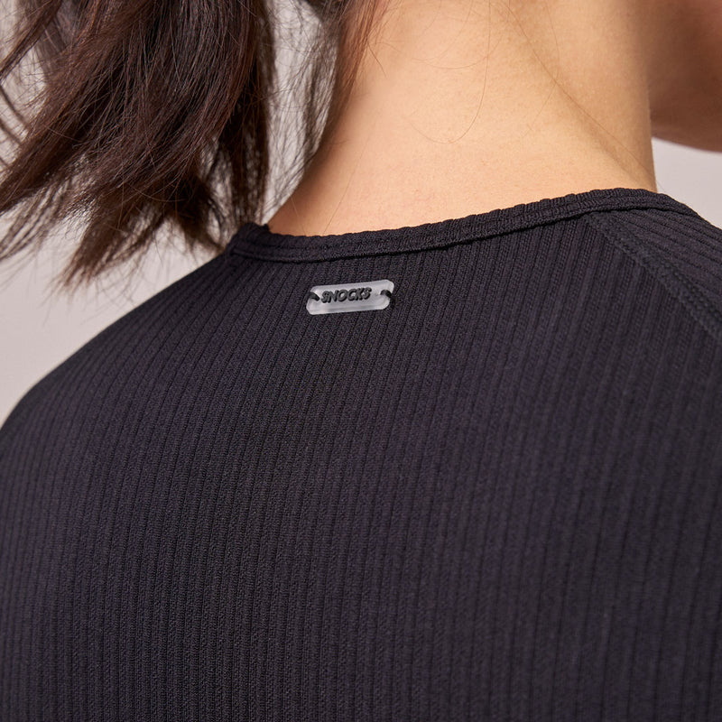 Maglia sportiva a costine manica lunga donna - Top - Logo SNOCKS