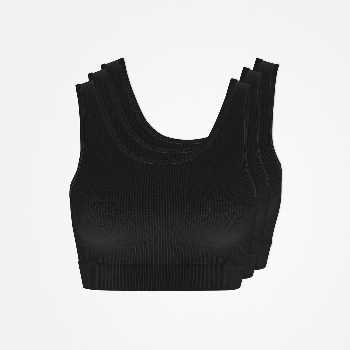 {"alt": "Brassière de sport sans coutures - Hauts - Noir", "quantity":"3"}