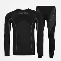Sous-vêtements thermiques homme avec trou pour pouce - Vêtements - Noir
