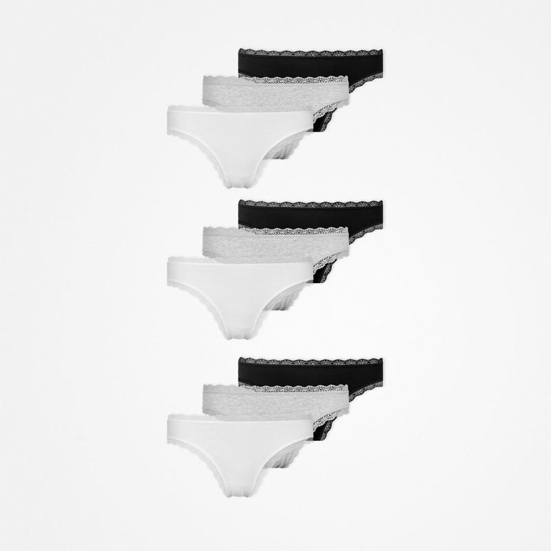 {"alt": "Stringhe con pizzo - Mutandine - Mix (Bianco/Grigio chiaro/Nero)", "quantity":"3"}