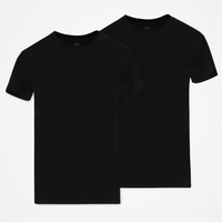 T-shirt à col rond extra long - Hauts - Noir