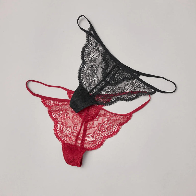String en dentelle - Sous-vêtements - Gousset en 100% coton bio