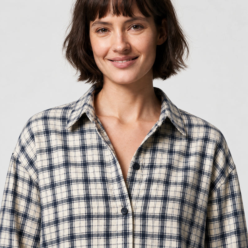 Flanell Schlafanzug Set Damen - Kleidung - Klassischer Flanell-Look