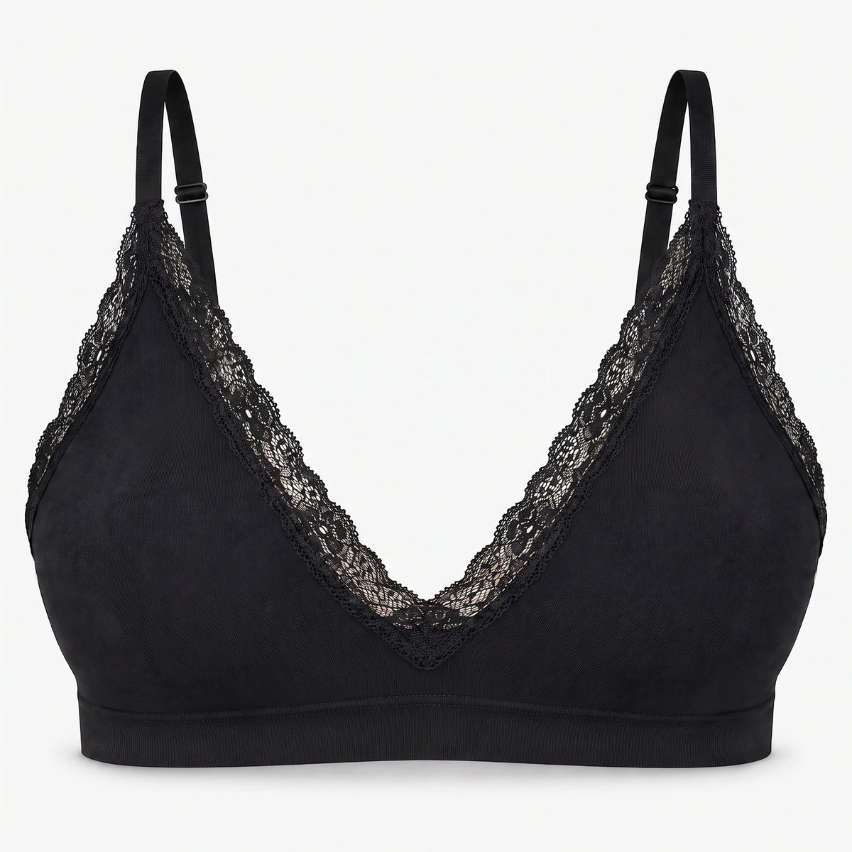 Seamless Spitzen Bralette - Oberteile - Schwarz