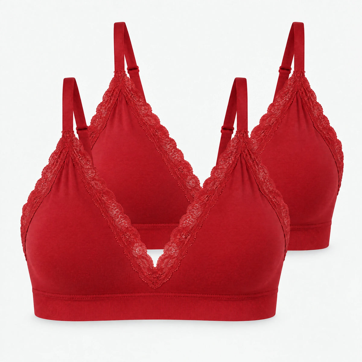 {"alt": "Seamless Spitzen Bralette - Oberteile - Classic Red", "quantity":"2"}