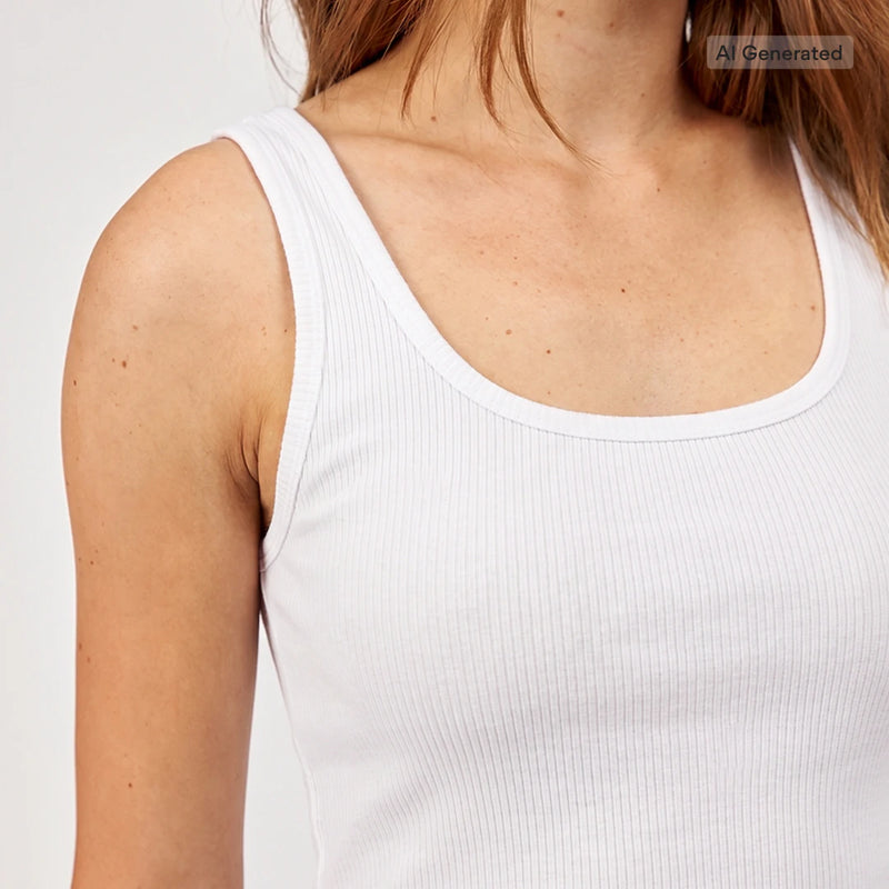 Ripp Tank Top Damen - Oberteile - Moderner Square-Ausschnitt