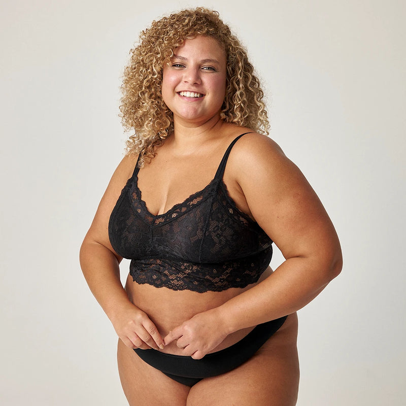 Reggiseno a balconcino taglie forti | Nero