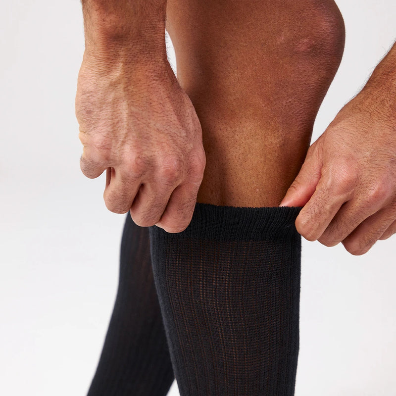 Chaussettes de travail haut de gamme | Noir/accents jaunes