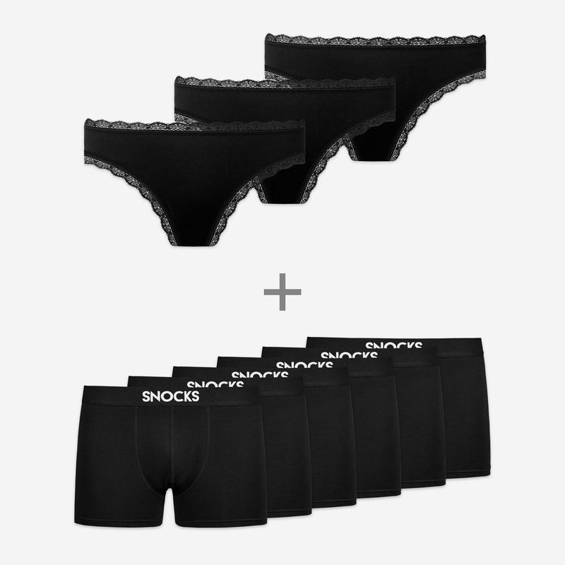 Pacchetto Partner - Tangas con pizzo - Boxer