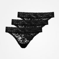 Stringhe in pizzo - Mutandine - Nero