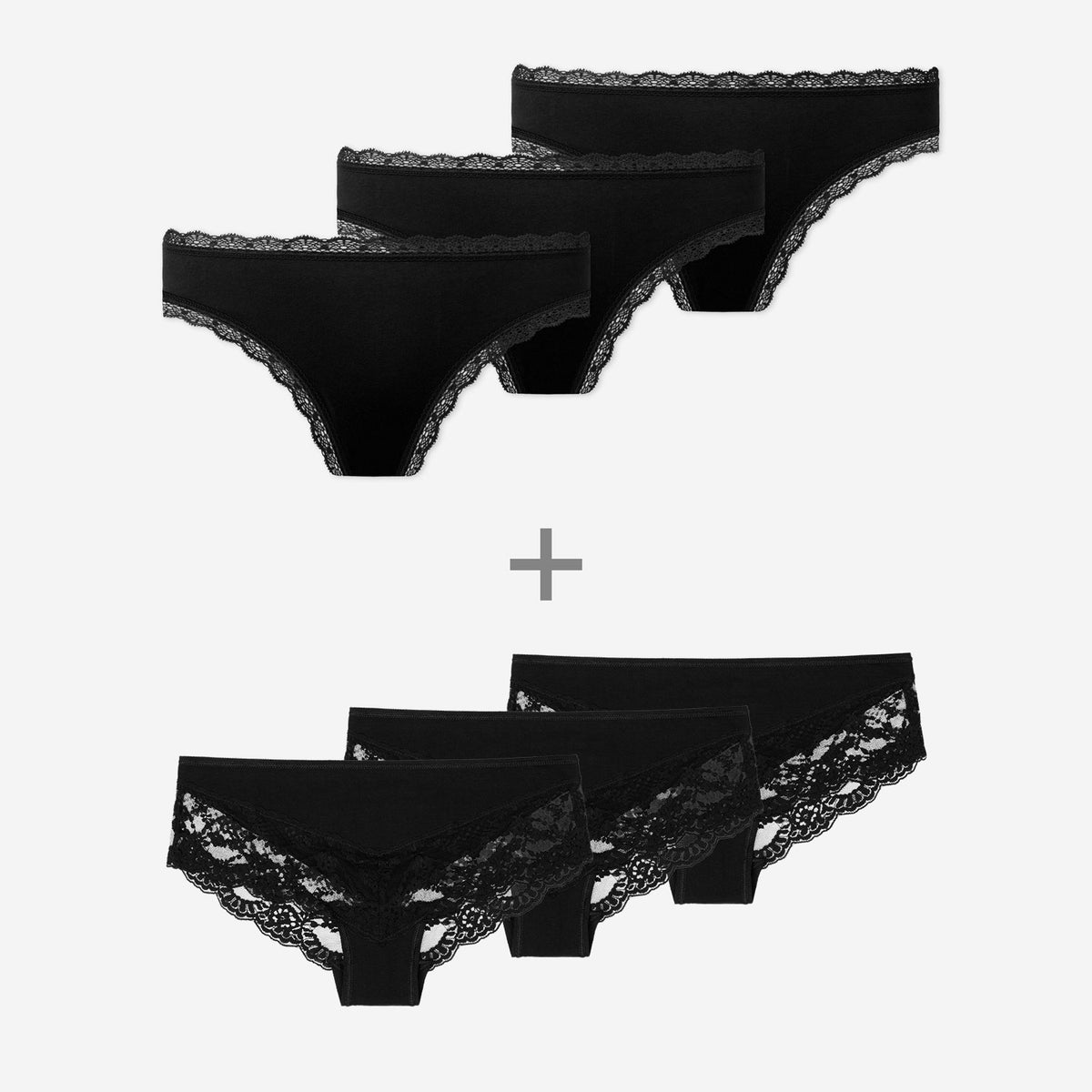 Set di pizzi da donna - Slip hipster in pizzo - Tanga in pizzo