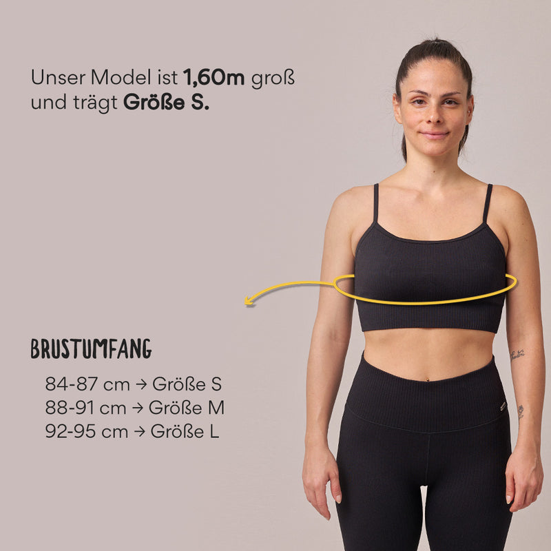Gerippter Sport-BH - Oberteile - Passform