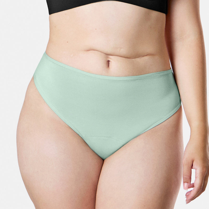 SNOCKS x femtis Period Tanga - SINA Highwaist - Salbei