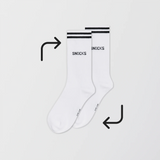 Hohe Sportsocken mit Streifen | Schwarz