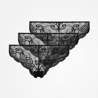 Culottes brésiliennes en dentelle - Sous-vêtements - Noir