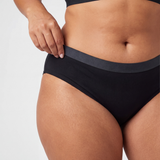 Slips brésiliens avec ceinture élastique | Noir