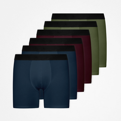 Boxer lunghi senza logo - Biancheria intima - Mix (Rosso/Oliva/Blu)