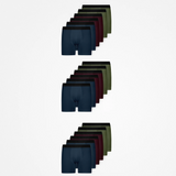 {"alt": "Boxer lunghi senza logo - Biancheria intima - Mix (Rosso/Oliva/Blu)", "quantity":"3"}