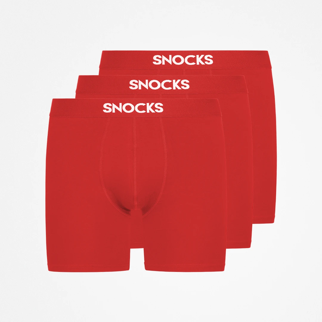 Lange Boxershorts - Unterhosen - Rot
